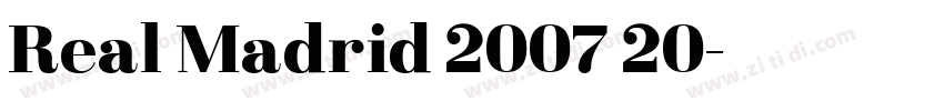 Real Madrid 2007 20字体转换